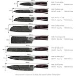 FULLHI 14-Piece Japanese Stainless Steel Knife Set