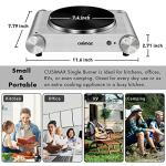 CUSIMAX 1500W Electric Hot Plate with Adjustable Heat