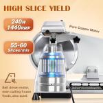 Electric 10" Meat Slicer with Adjustable Thickness