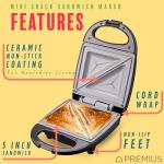 Ceramic Nonstick Mini Snack Sandwich Maker