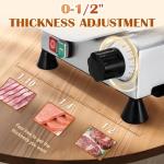 Electric 10" Meat Slicer with Adjustable Thickness