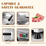 Electric 10" Meat Slicer with Adjustable Thickness