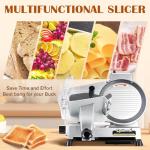 Electric 10" Meat Slicer with Adjustable Thickness