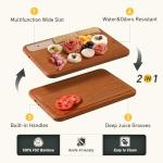 Bamboo Cutting Board Set with Holder - 3 Packs
