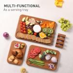 Bamboo Cutting Board Set with Holder - 3 Packs
