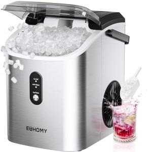 EUHOMY Portable Nugget Ice Maker for Home and Parties