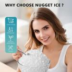 EUHOMY Portable Nugget Ice Maker for Home and Parties