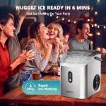 EUHOMY Portable Nugget Ice Maker for Home and Parties