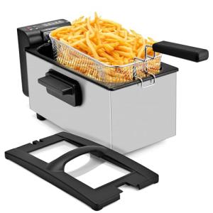 Pukomc 3L Stainless Steel Deep Fryer with Window