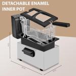 Pukomc 3L Stainless Steel Deep Fryer with Window