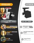 Powerful 3000W Electric Meat Grinder with Accessories