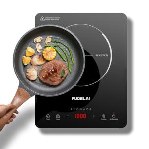 Portable Induction Cooktop with Turbo Cooling, 1800W