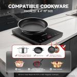 Portable Induction Cooktop with Turbo Cooling, 1800W