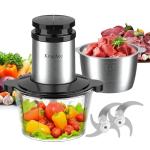 KingAcc 8-Cup Food Processor & Meat Grinder
