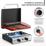 ROVSUN 2 Burner Portable Propane Griddle for Outdoors