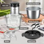 KingAcc 8-Cup Food Processor & Meat Grinder