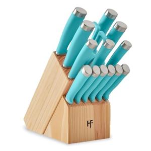 Hampton Forge Epicure 15-Piece Aqua Knife Set
