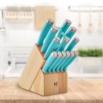 Hampton Forge Epicure 15-Piece Aqua Knife Set