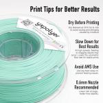 Mint Green Food-Safe PLA 3D Printer Filament 1.75mm