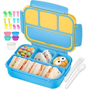 QQKO Kids Bento Lunch Box with Utensils