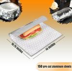 Aluminum Foil Sheets for Sandwiches - 150 Pack