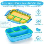 QQKO Kids Bento Lunch Box with Utensils