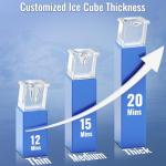 IECIVC Under Counter Ice Maker, 80 LBS/Day