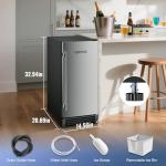 IECIVC Under Counter Ice Maker, 80 LBS/Day