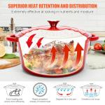 6 QT Red Enamel Dutch Oven for Bread Baking