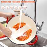 6 QT Red Enamel Dutch Oven for Bread Baking