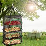 Herb Drying Rack with Green Zippers 4 Layers