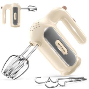 5-Speed Hand Mixer with Dough Hooks and Beaters
