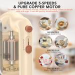 5-Speed Hand Mixer with Dough Hooks and Beaters