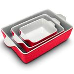 NutriChef 3-Piece Nonstick Casserole Dish Set