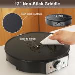 UVFAST 12'' Non-Stick Electric Crepe Maker