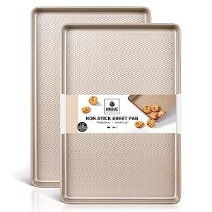 HONGBAKE Non-Stick Half Sheet Baking Pans, 2 Pack
