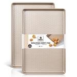 HONGBAKE Non-Stick Half Sheet Baking Pans, 2 Pack