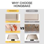 HONGBAKE Non-Stick Half Sheet Baking Pans, 2 Pack