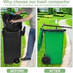 Touchless Manual Trash Compactor for Outdoor Use