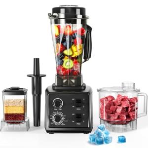 3-in-1 High-Power Blender and Food Processor Combo