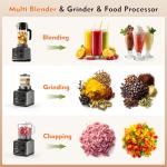 3-in-1 High-Power Blender and Food Processor Combo