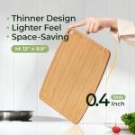 Lightweight Bamboo Cutting Boards - Dishwasher Safe & Reversible