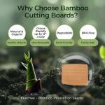 Lightweight Bamboo Cutting Boards - Dishwasher Safe & Reversible