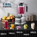 AMZCHEF 1800W Professional Blender for Smoothies