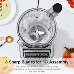 AMZCHEF 1800W Professional Blender for Smoothies