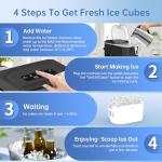 WIE 26lbs Portable Countertop Ice Maker, Black