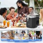 WIE 26lbs Portable Countertop Ice Maker, Black