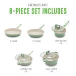 GreenLife 8-Piece Nonstick Ceramic Cookware Set