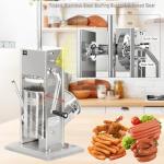 7Lb Stainless Steel Sausage Stuffer with Tubes