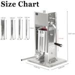 7Lb Stainless Steel Sausage Stuffer with Tubes